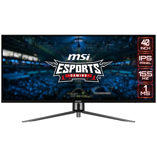 MSI Mag Ultrawide Gaming Monitor MAG401QR - 40 Inch - UWQHD - IPS Panel - 155Hz and 1ms - KVM and USB Type-C 65W PD - Black