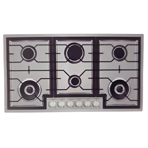 Orado Built-In Gas Hob 90 cm OR-LUMA 925 SSH-31T - Stainless Steel Surface - Cast Iron Pan Supports - 5 Italian Burners - DEFEND Safety System - Inox + Free Gift: Orado Juicer ORCJ350