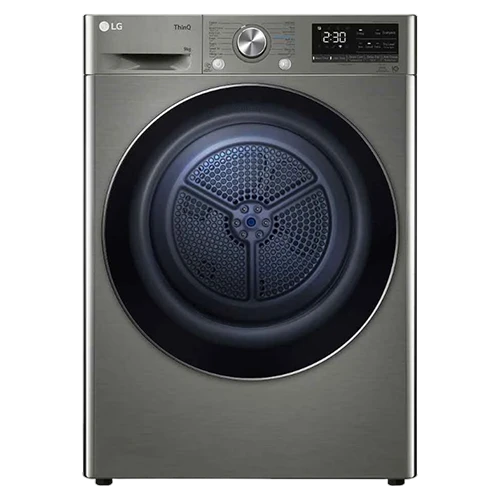 LG RH90V9PV8N Dual Inverter Dryer - 9 Kg Capacity - Heat Pump Technology - ThinQ™ Connectivity - Auto-Cleaning Condenser - Energy Efficiency - Silver