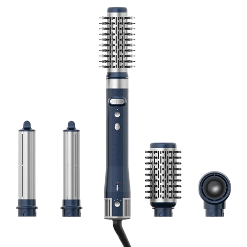 Fakir Airtouch Hair Styling Set - 6-in-1 Styling Versatility - Automatic Rotation Technology - Ionic Technology - Navy