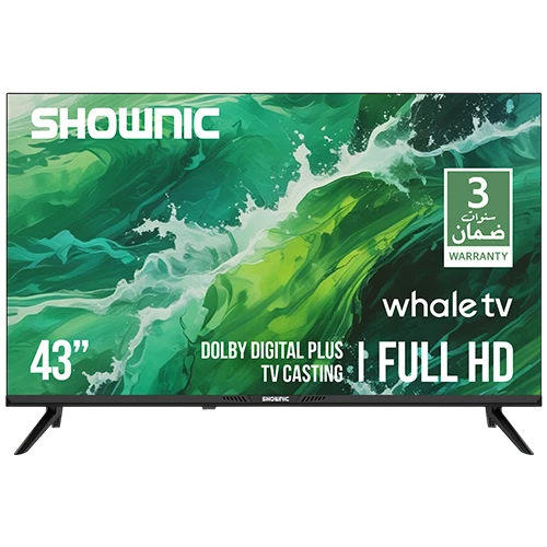 Shownic Smart Television TS-43AFHWD - 43 Inch Full HD Display - Whale TV 3 Smart System - Dolby Digital Plus - Color Tuning Filter - Black