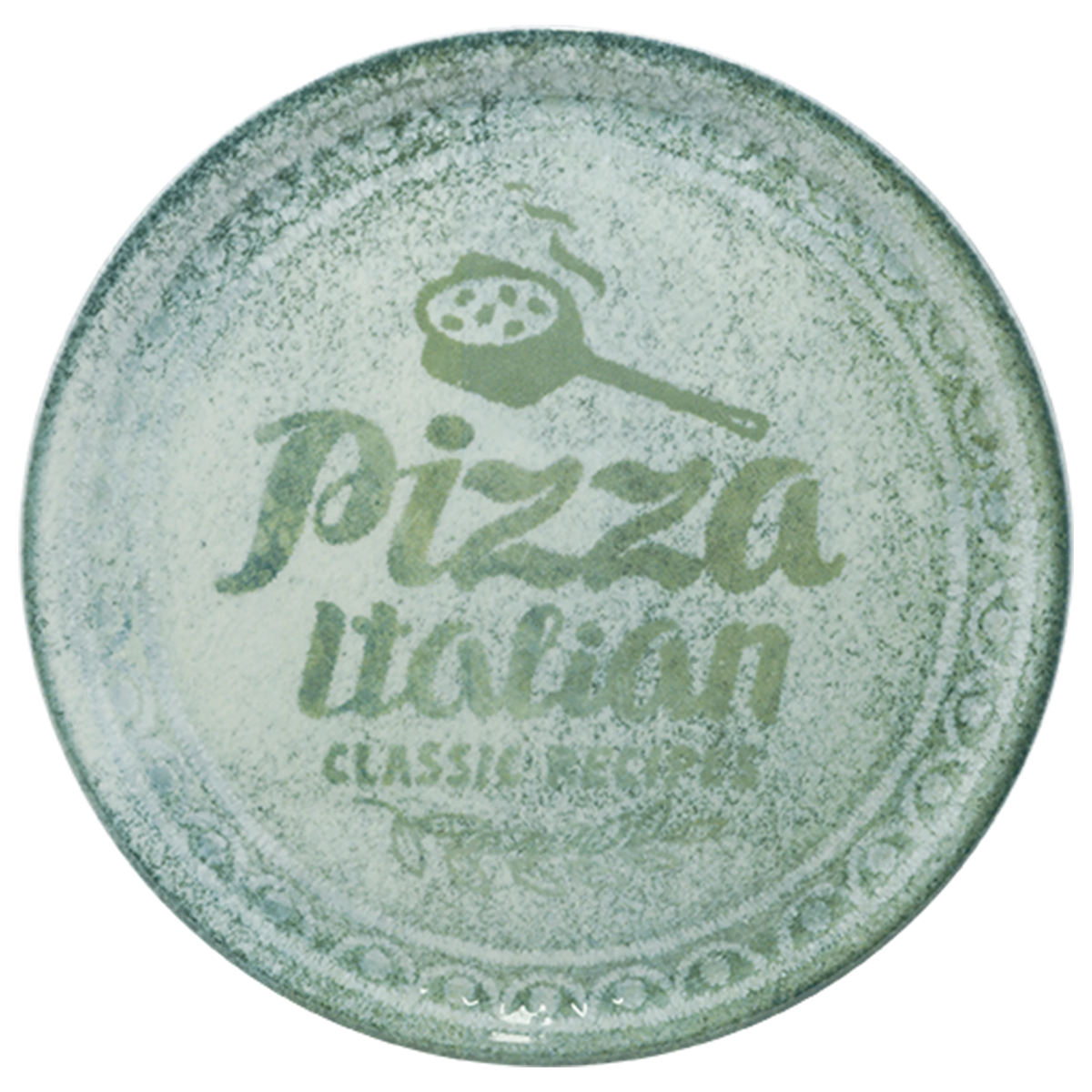 Saturnia Napoli Pizza Porcelain Pizza Plate 33 cm - Green