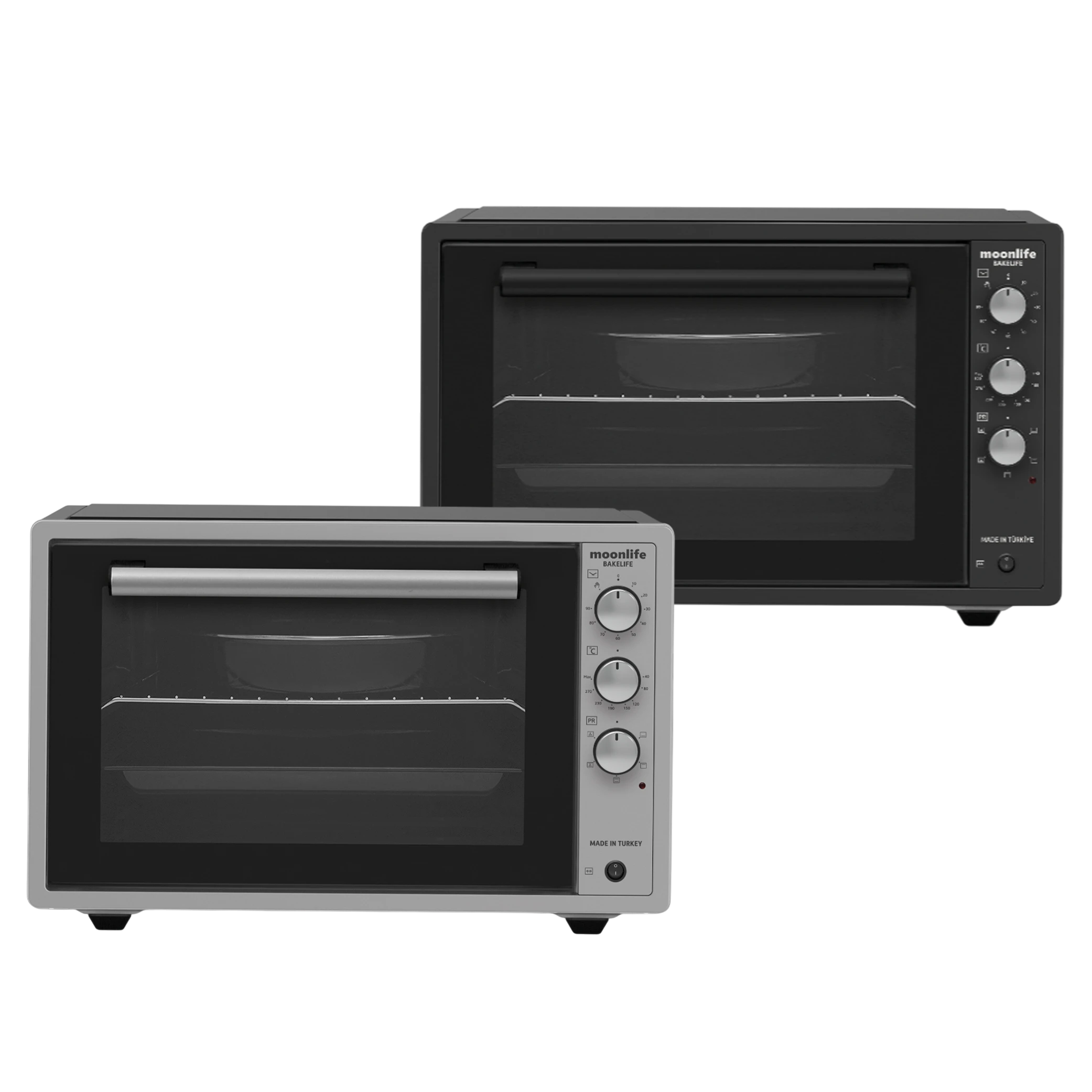 Moonlife Bakelife Mini Oven MF405 - 70 L Capacity - 1800 W Power - Turbo Fan - Enamel‑Coated Trays