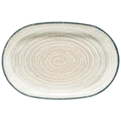 Saturnia Roma Porcelain Chicago Tellus Oval Plate 33 cm - Beige