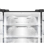 Hisense Cross Door Refrigerator RQ5G470S - 21 ft. Capacity - Durable Inverter Technology - Pure Flat Slim Design - Dual-Tech Cooling - Smart WIFI Connectivity