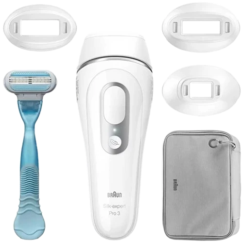 Braun Silk-Expert Pro 3 IPL PL3221 - Fast, Precise and Gentle Hair Removal with SkinPro Technology - White