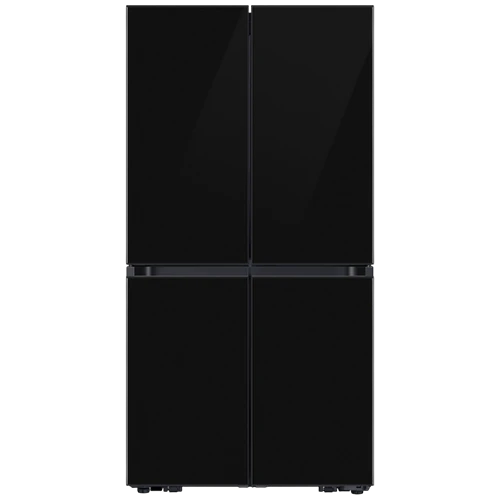 Samsung Bespoke T-Style French Door Refrigerator RF65DB90B022 - 21 ft. - Clean Black Glass - Triple Cooling and FlexZone System - Black