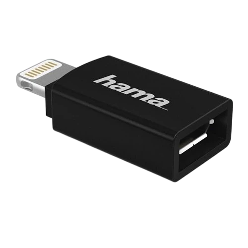 Hama Micro USB to Apple Lightning Adapter 178400 - MFi Certification - Double Shielding - Versatile Compatibility - Black