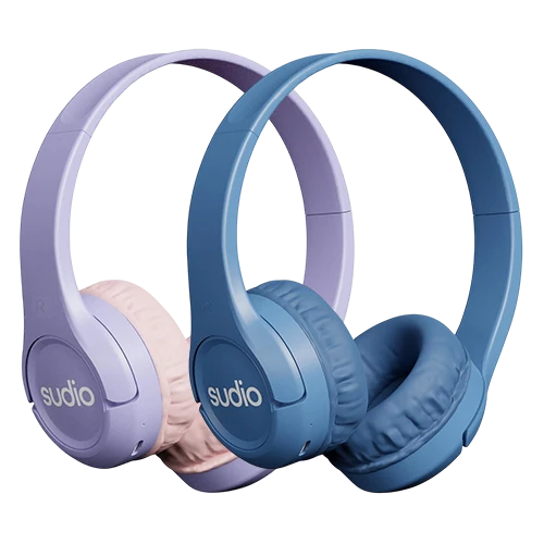 Sudio K1 Kids Wireless On-Ear Headset - Bluetooth 5.0 - 30-Hour Battery Life - 85dB Volume Limiter - Safe Hearing Protection - Integrated Microphone