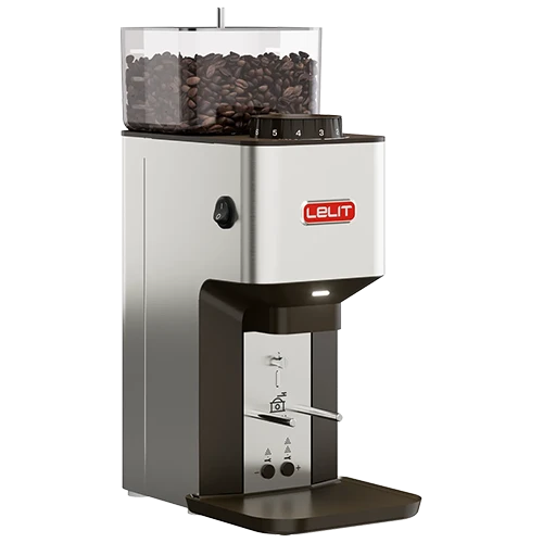 Lelit  William PL71 Coffee Grinder - 270 W - 350 g Bean Hopper - Magnetic Drip Tray - Brushed Stainless-Steel Body - Stainless Steel