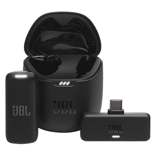 JBL Quantum Stream Wireless Microphone STRMWLUSBCBLK - Omnidirectional Condenser - 24-bit/48kHz High-Resolution Audio - Environmental Noise Cancelling (ENC) -Extended Battery Life - Black