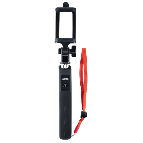 Hama Fun 70 Selfie Stick Bluetooth 4315 - Adjustable Telescopic Rod - Non-Slip Grip - Rechargeable Battery - Black