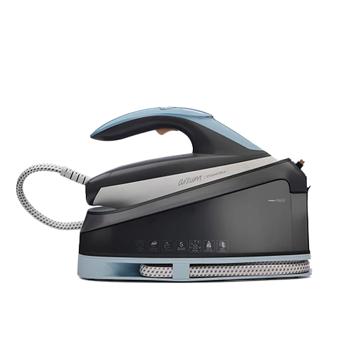 Arzum Steamforce Steam Generator Iron AR6001 - 2400W Power - 5 Bar Pressure - 1.5L Water Tank - 250g/min Steam Boost - Ceramic Soleplate - Black/Blue