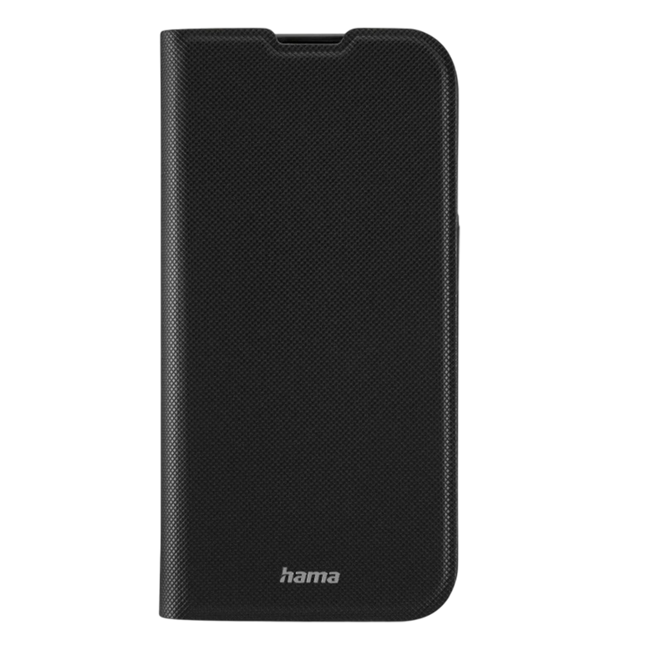 Hama Daily Protect Mobile Phone Bag for Apple iPhone 16 Pro / Pro Max - Raised Screen Border and Camera Edges - Anti Fingerprint Surface - Hidden Magnetic Closure - Black