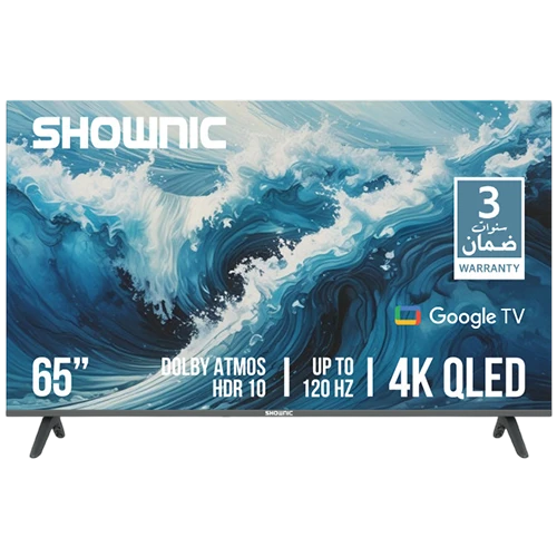 Shownic Smart Television TS-65AUHGQ - 65 Inch Size - Powered by Google TV - Smooth Gaming - Integrated Dolby Vision, Dolby Atmos, and Dolby Digital Plus - Black