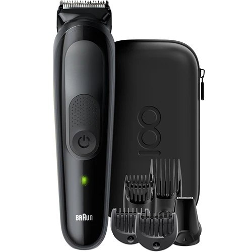 Braun 6-in-1 Grooming Kit Series 3 MGK3410 - Trims, Styles, and Clips Face and Hair with Ultra-Sharp Blades - Black