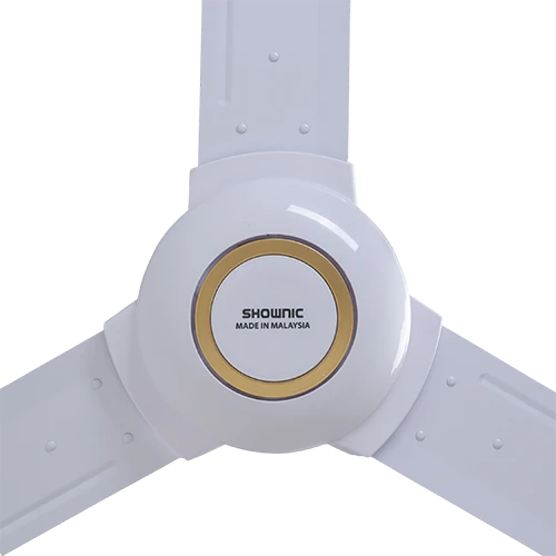 Shownic Ceiling Fan CFM-56KH50G - 56 Inch Size - 100% Copper Motor - Double Ball Bearing - 5 Speed Wall Controller - Long Range Powerful Airflow - White
