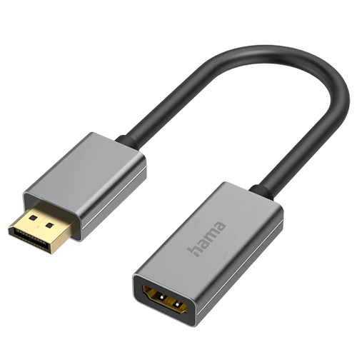 Hama 200329 Video Adapter DisplayPort HDMI Socket UltraHD 4K - Silver