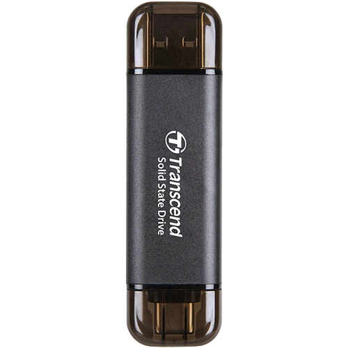 Transcend ESD310C Portable SSD - USB Type-A & Type-C (USB 10Gbps) - 1050MB/s - Black