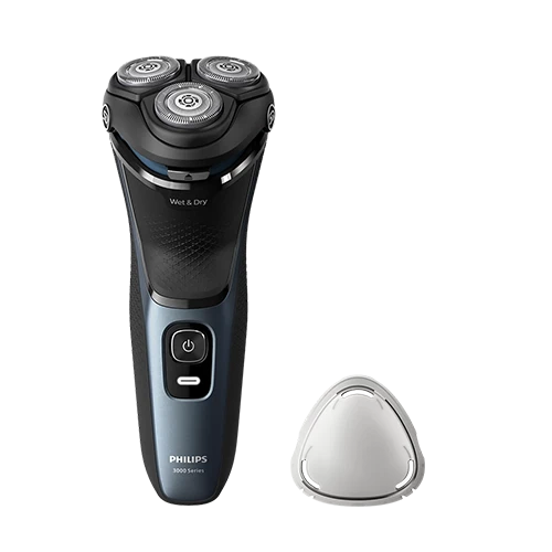 Philips Shaver 3000 Series S3144/00 - Comfortable, Clean Shave for Face with PowerCut and 5D Pivot & Flex Heads - Deep Blue