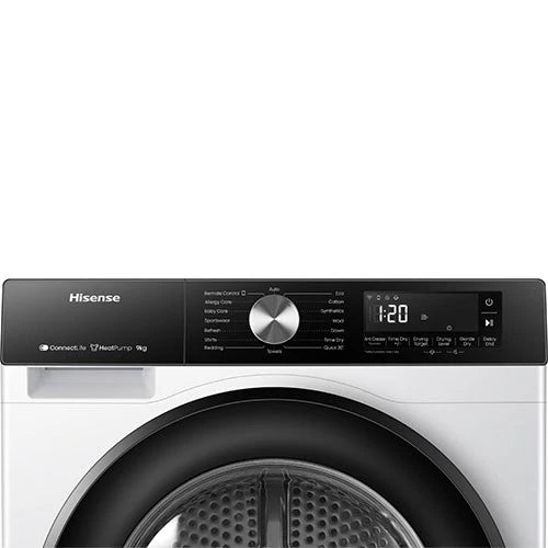 Hisense Clothes Dryer DH3S902 - 9 Kg Capacity - Heat Pump Technology - Allergy Care Function - Wi-Fi Connectivity - Energy Efficiency