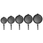 Eurolux Flat Frying Pan 5 cm High with Detachable Handle - Black