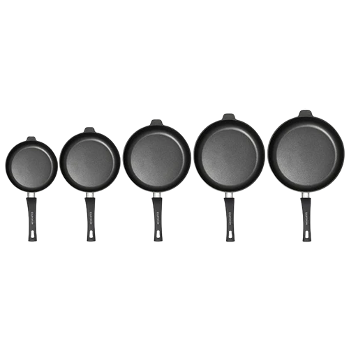 Eurolux Flat Frying Pan 5 cm High with Detachable Handle - Black