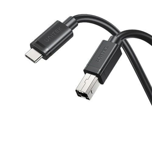 Unitek USB-C to USB-B Data and Charging Cable C14140ABK - High-Speed Data Transfer - Wide Compatibility - Black
