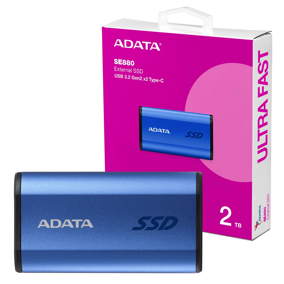 Adata SE880 External SSD - USB 3.2 Gen2 x2 Type-C - 2000MB/s