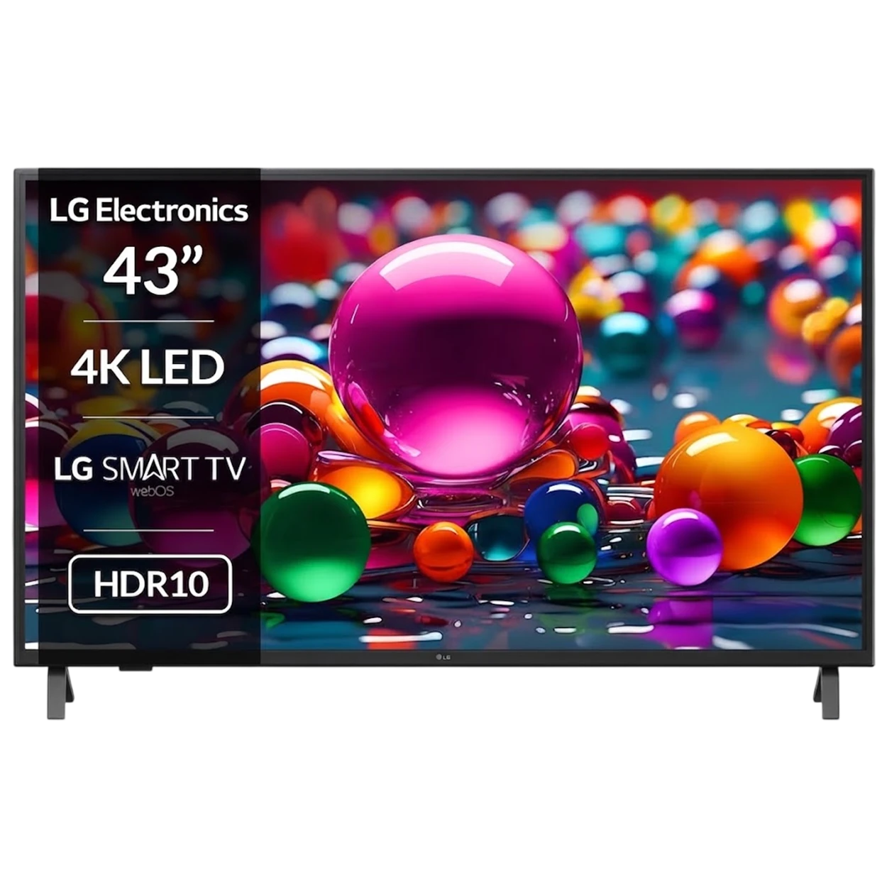 LG UA75 4K UHD Smart Indonesian TV 43UA75006LA - 43 Inch 4K UHD Display with HDR10 - Intelligent Processor - webOS Smart Platform - ThinQ AI & Voice Control - Game Optimizer, ALLM, and VRR Support - Wi-Fi 5, Bluetooth 5.0 - Black