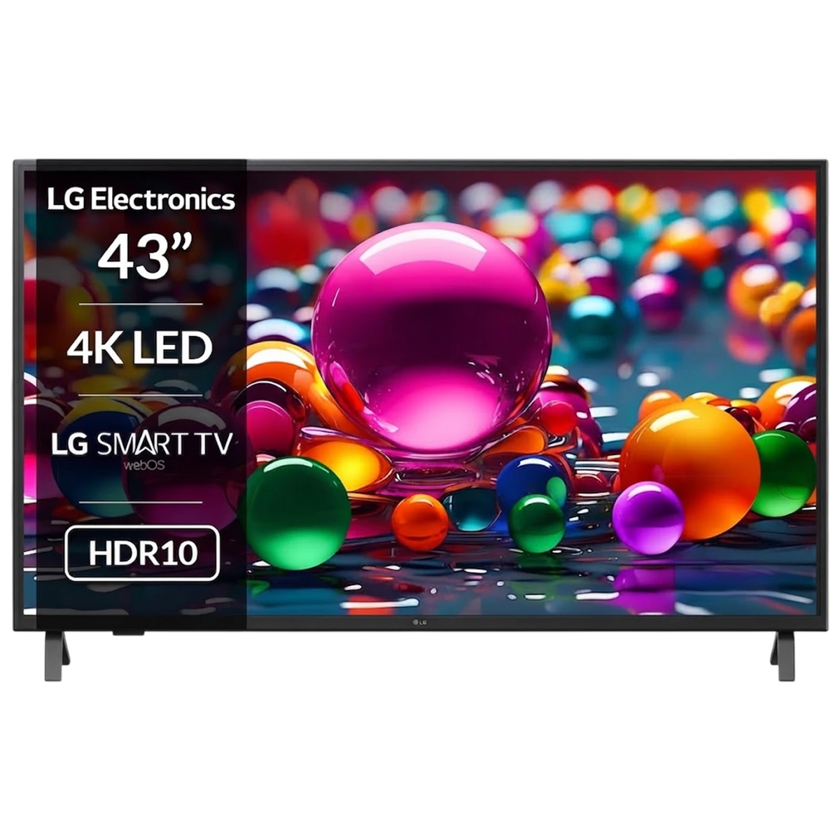 LG UA75 4K UHD Smart Indonesian TV 43UA75006LA - 43 Inch 4K UHD Display with HDR10 - Intelligent Processor - webOS Smart Platform - ThinQ AI & Voice Control - Game Optimizer, ALLM, and VRR Support - Wi-Fi 5, Bluetooth 5.0 - Black