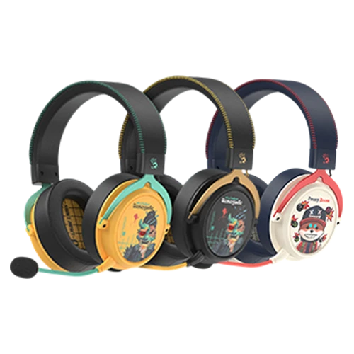 Bloody MR595 All-in-One Headset - Multi-Mode Connectivity - 135H Playback - M.O.C.I. HybridCore Technology - Ultra-Low Latency Gaming - 10mm Unidirectional Noise Cancelling Mic
