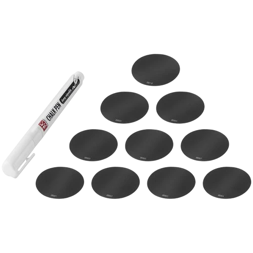 Zwilling Fresh and Save Cube Silicone Label Set with Chalk Marker 11 Pieces - Black / White