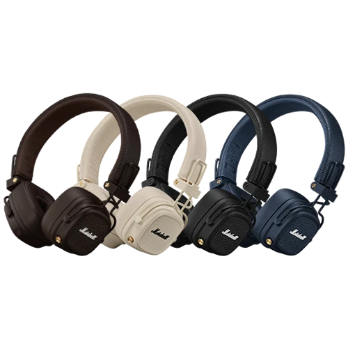 Marshall Major V On-ear Headphones - 100+ Hours Battery Life - Bluetooth 5.3 - Marshall Signature Sound - 40mm Dynamic Drivers - High-Quality Call Mic
