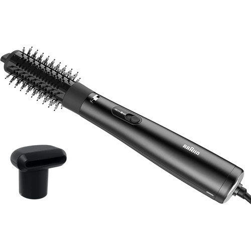 Braun Air Styler Airbrush 1000W - Super Ionic Technology - 3 Air Styling Modes - Drying Nozzle and Straightening Paddle Brush - Lightweight Design - Ionic Black