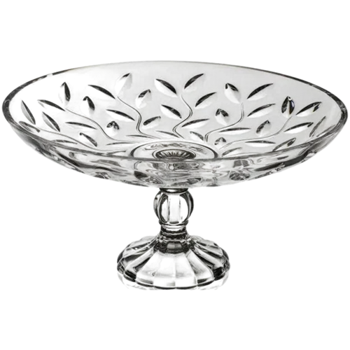RCR Glass Laurus Footed Centerpiece - Transparent