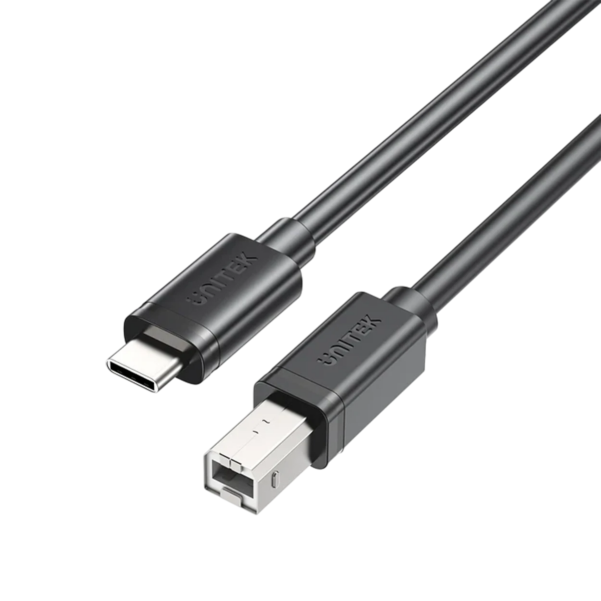 Unitek USB-C to USB-B Data and Charging Cable C14140ABK-1M - Wide USB-B Compatibility - 1 Meter Length - 480 Mbps High-Speed Data Transfer - Audio & MIDI Equipment Support - Enhanced EMI Protection - Black