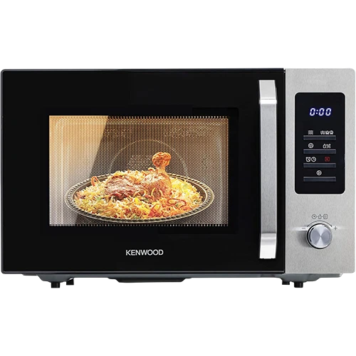 Kenwood Microwave Oven with Grill MWM31.000BK - 30L Capacity - Powerful 900W Motor - 5 Power Levels - Black / Silver