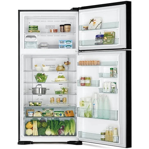 Hitachi Top Freezer Refrigerator R-VG760PUQ7 - 23 ft  - Inverter X Dual Fan Cooling - Triple Power Filter - Moisture-Guard Technology