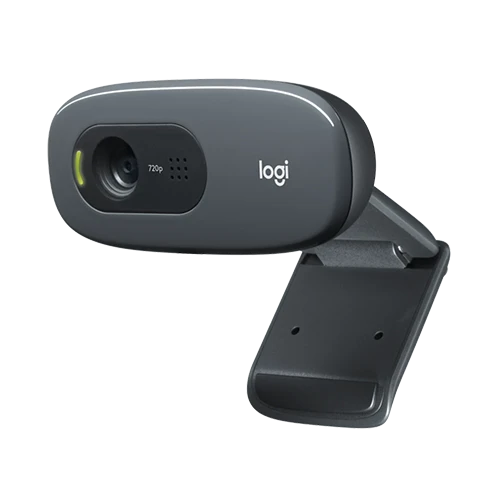 Logitech C270 HD Webcam - 720p - 30 FPS - Plastic/55° FOV - Mono Noise-Reducing Mic - Black