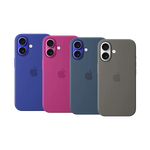 Apple iPhone 16 Silicone Case with MagSafe - Protective Back Cover - Eco-Friendly Recycled Silicone - Microfiber Lining and Sapphire Crystal Layer