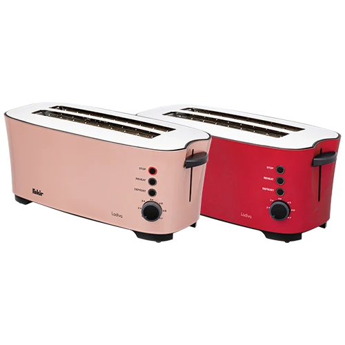 Fakir Toaster Ladiva - 1350W - 7 Level Browning Control - 4-Slice Capacity - Metallic Finish
