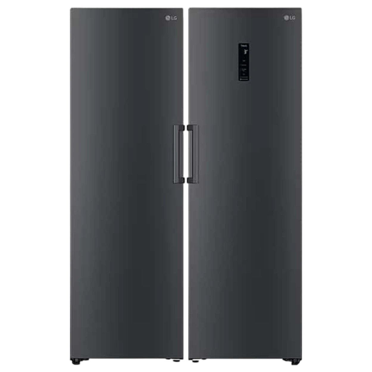 LG Twin Refrigerator & Upright Freezer Set B511EADM & B514EAFM - 13.6 ft. Refrigerator and 11.5 ft. for Upright Freezer - Inverter Linear Compressor - LINEARCooling & DoorCooling+ - Total No Frost Technology - Multi Air Flow System - Black