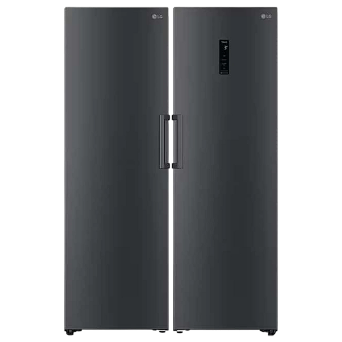 LG Twin Refrigerator & Upright Freezer Set B511EADM & B514EAFM - 13.6 ft. Refrigerator and 11.5 ft. for Upright Freezer - Inverter Linear Compressor - LINEARCooling & DoorCooling+ - Total No Frost Technology - Multi Air Flow System - Black