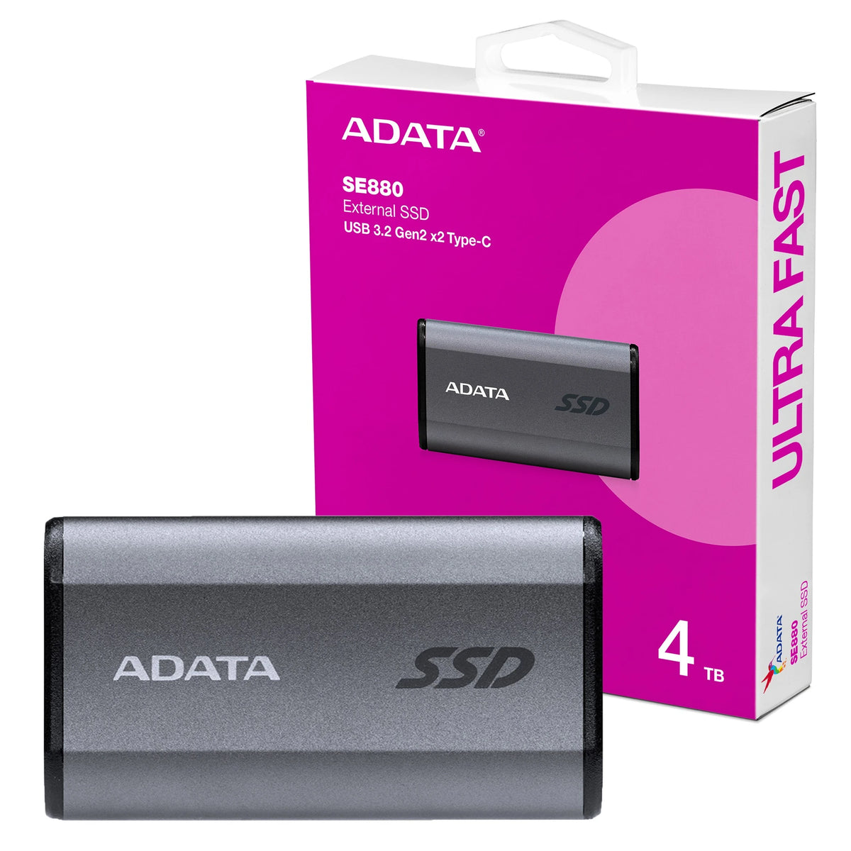 Adata SE880 External SSD - USB 3.2 Gen2 x2 Type-C - 2000MB/s