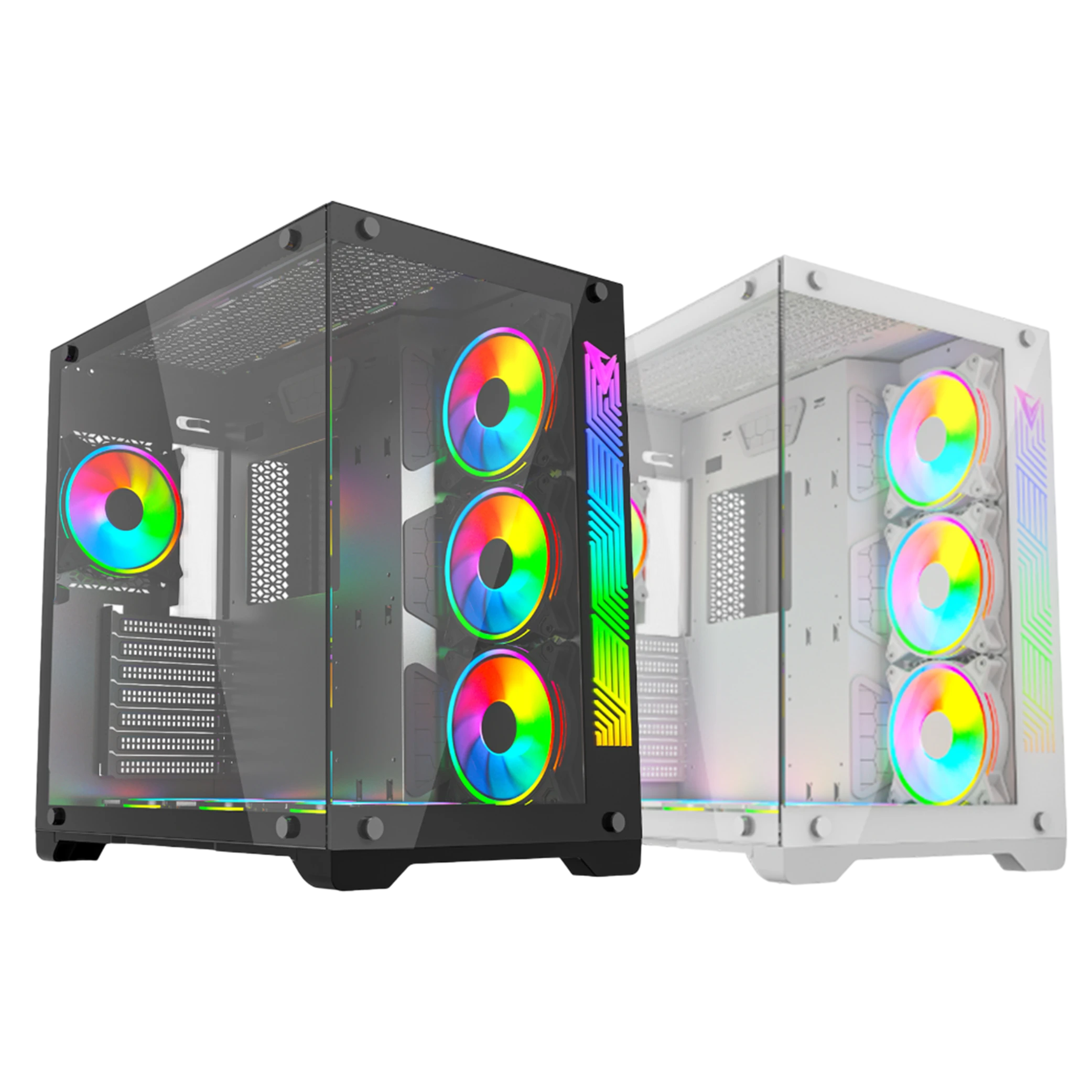 Games Master MZ800 Modern Performance ATX Mid-Tower PC Gaming Case - ARGB Lighting - Up to 6 Fans