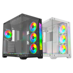 Games Master MZ800 Modern Performance ATX Mid-Tower PC Gaming Case - ARGB Lighting - Up to 6 Fans