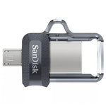 SanDisk Ultra Dual Drive m3.0 Flash Drive - USB 3.0 & Micro-USB - Up to 150MB/s - Black / Gray