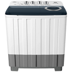 TCL Twin Tub F2TTW Semi Automatic Washing Machines - Simultaneous Dual-Tub Operation - Shower Rinse Technology - White