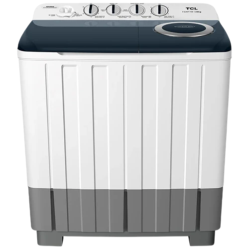 TCL Twin Tub F2TTW Semi Automatic Washing Machines - Simultaneous Dual-Tub Operation - Shower Rinse Technology - White
